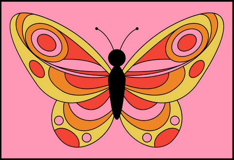 vibrant transparent butterfly illustration on pink - Download Free Stock Videos Pikwizard.com