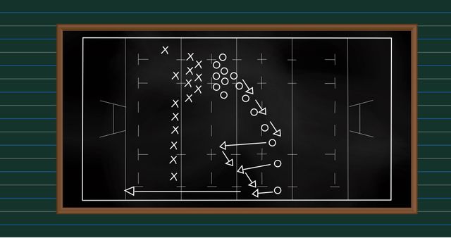 Football Strategy Game Plan Chalkboard Sketch - Download Free Stock Images Pikwizard.com