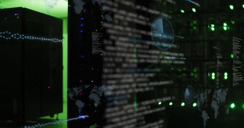 Digital Data Processing in High-Tech Server Room Environment - Download Free Stock Images Pikwizard.com