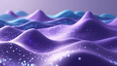 Vibrant Digital Landscape with Futuristic Glowing Particles