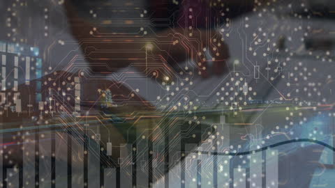 Digital Finance Concept Merging Technology and Logistics