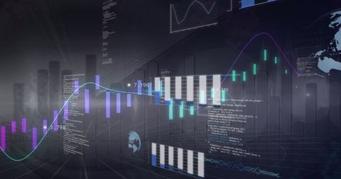 Abstract Digital Interface with Global Data Visualizations - Download Free Stock Images Pikwizard.com