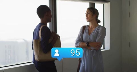 Professional Colleagues Networking in Modern Office Environment