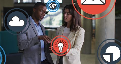 Diverse Business Team Using Digital Interface in Modern Office - Download Free Stock Images Pikwizard.com