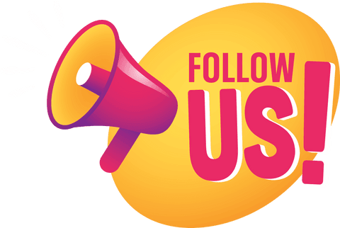 transparent red megaphone illustration with follow us text - Download Free Stock Videos Pikwizard.com