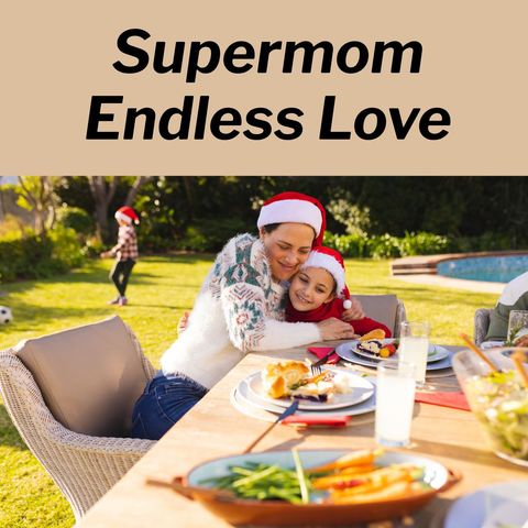 Mother and Daughter Enjoying Christmas Embrace