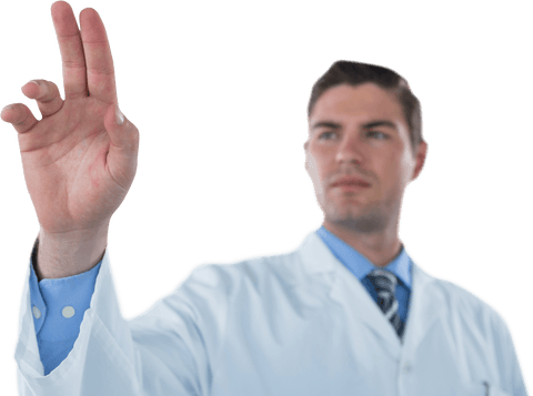 doctor interacting with transparent virtual interface - Download Free Stock Videos Pikwizard.com