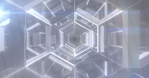 Futuristic Digital Tunnel with Geometric Squares - Download Free Stock Images Pikwizard.com