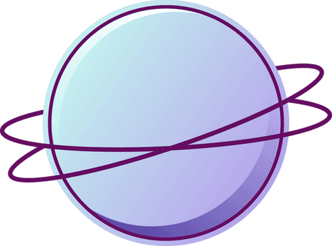 gradient planet with orbit rings on transparent background - Download Free Stock Videos Pikwizard.com