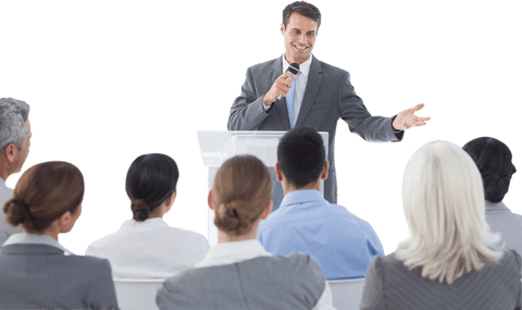 transparent professional presenter leading business seminar - Download Free Stock Videos Pikwizard.com