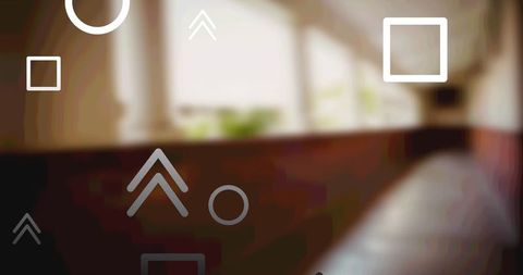 Abstract Geometric Shapes on Blurred Background