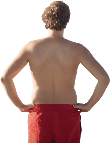 Back View of Man in Red Shorts on Transparent Background - Download Free Stock Videos Pikwizard.com