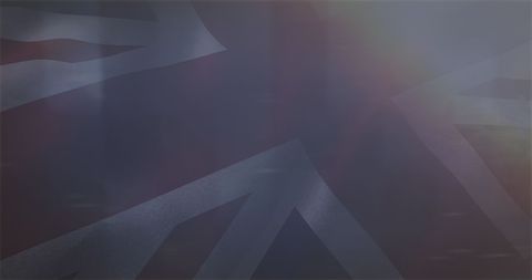 Digital Technology Overlay on UK Flag Background