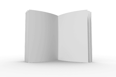 open notebook with blank pages on transparent background - Download Free Stock Videos Pikwizard.com