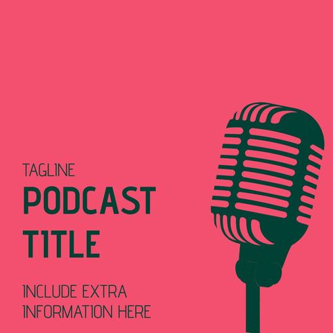 Bold Microphone Design for Podcast Promotion Background - Download Free Stock Templates Pikwizard.com
