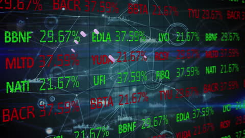 Financial Data Processing with Digital Connections Concept