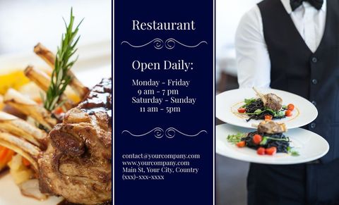 Gourmet Cuisine and Elegant Service Perfect for Restaurant Marketing - Download Free Stock Templates Pikwizard.com