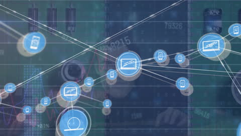 Digital Network Connections Over Computer Server