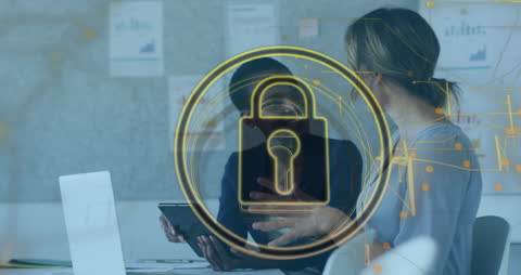 Digital Security Concept with Business Team Collaboration