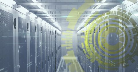 Futuristic Data Server Room with Holographic Interface - Download Free Stock Images Pikwizard.com