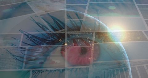 Abstract Concept of Global Network and Technology Visualization