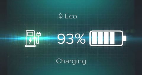 eco friendly charging concept with digital battery icon - Download Free Stock Images Pikwizard.com