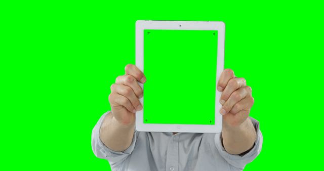 Person Holding Tablet With Green Screen Background - Download Free Stock Images Pikwizard.com