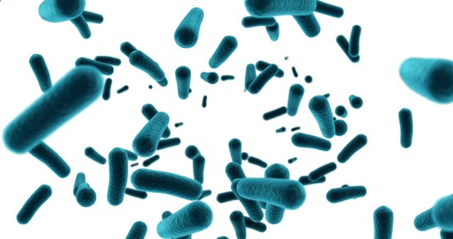 Microscopic View of Blue Bacteria on White Background - Download Free Stock Images Pikwizard.com