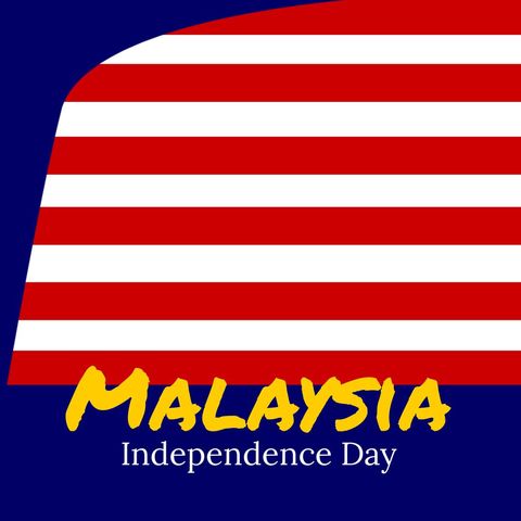 Malaysia Independence Day Celebration Graphic with Stripes - Download Free Stock Templates Pikwizard.com
