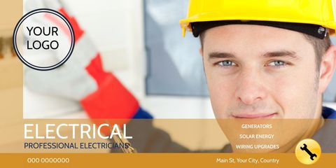 trustworthy electrician promoting electrical services with confidence - Download Free Stock Templates Pikwizard.com