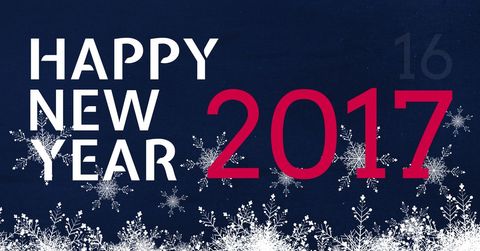 Festive New Year Banner with Bold Text and Snowflakes - Download Free Stock Templates Pikwizard.com