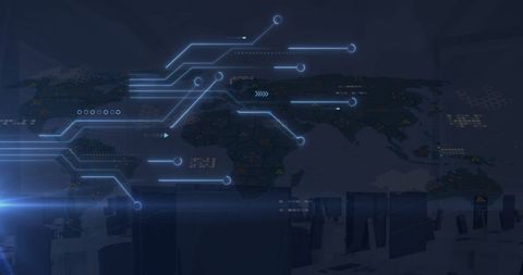 Global Network Connections and Data Processing Complexity - Download Free Stock Images Pikwizard.com