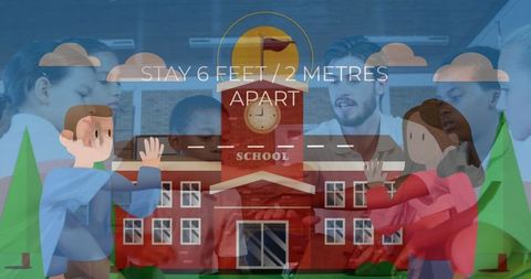 Social distancing in school during interactive learning