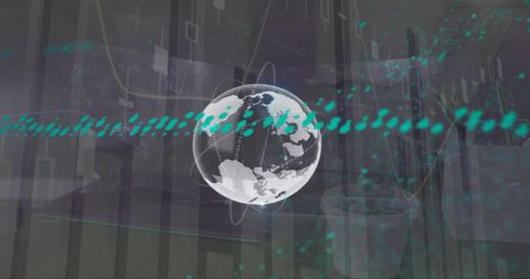 Digital Composite of Globe and Graphs Illustrating Business Growth - Download Free Stock Images Pikwizard.com
