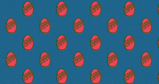 Patterned Easter Eggs Rotating on Blue Background - Download Free Stock Images Pikwizard.com