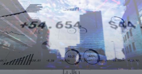 Financial Data Insights Over Modern Cityscape Concept - Download Free Stock Images Pikwizard.com