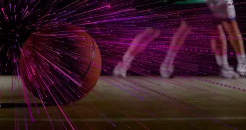 Dynamic Basketball Play with Energy and Motion Trails