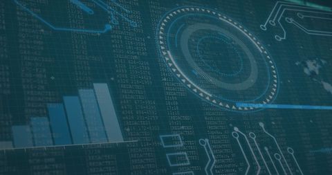 Futuristic Digital Data Processing Over Grid Interface - Download Free Stock Images Pikwizard.com