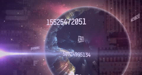 Data Flow and Global Connectivity Concept with Binary Code World Map