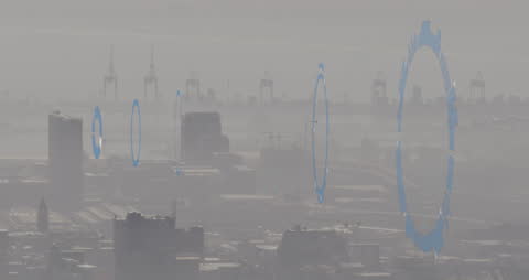 Futuristic Technology Interface Over Urban Cityscape