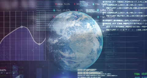 Global Economy Concept with Digital Data Overlay