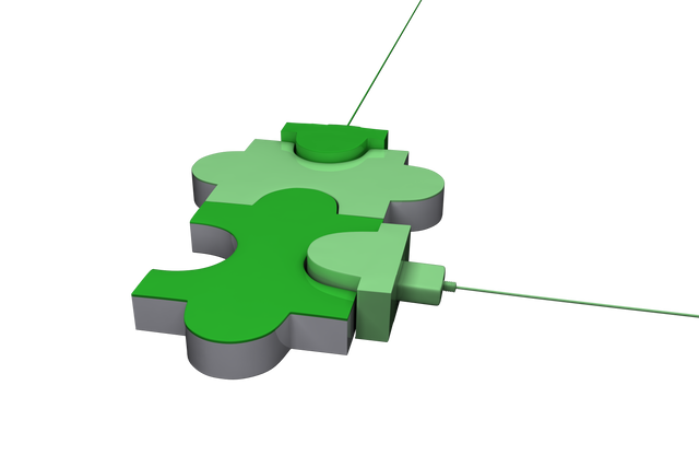 Green Puzzle Pieces with Plugs and Transparent Background Vector - Download Free Stock Videos Pikwizard.com