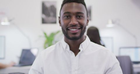 Confident African American Businessman in Professional Workspace