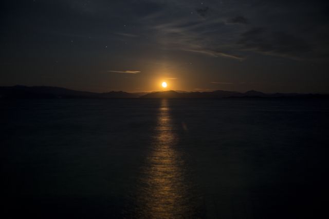 Lake light midnight moon - Download Free Stock Photos Pikwizard.com