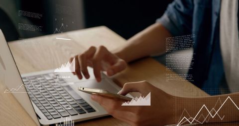 Digital Financial Analysis with Smartphone and Laptop - Download Free Stock Images Pikwizard.com