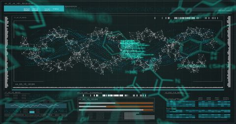Futuristic Digital Interface of DNA Sequence Analysis - Download Free Stock Images Pikwizard.com