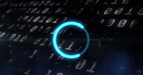 Loading Ring over Binary Code Background - Download Free Stock Images Pikwizard.com