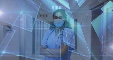 Confident Healthcare Professional in Advanced Clinical Environment