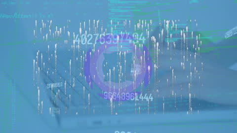 Cybersecurity and Data Analysis Concept with Typing Hands