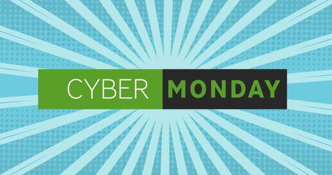 Cyber Monday Shopping Banner with Digital Design